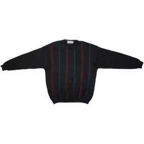 70s Intarsia Stripe Lambswool Knit Pullover