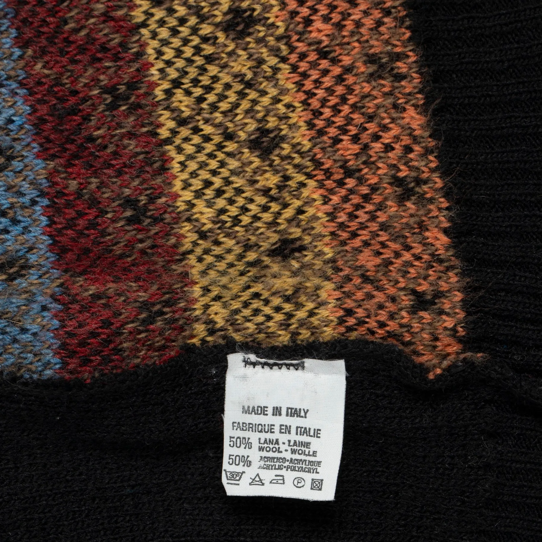 70s Jacquard Full Zip Vest