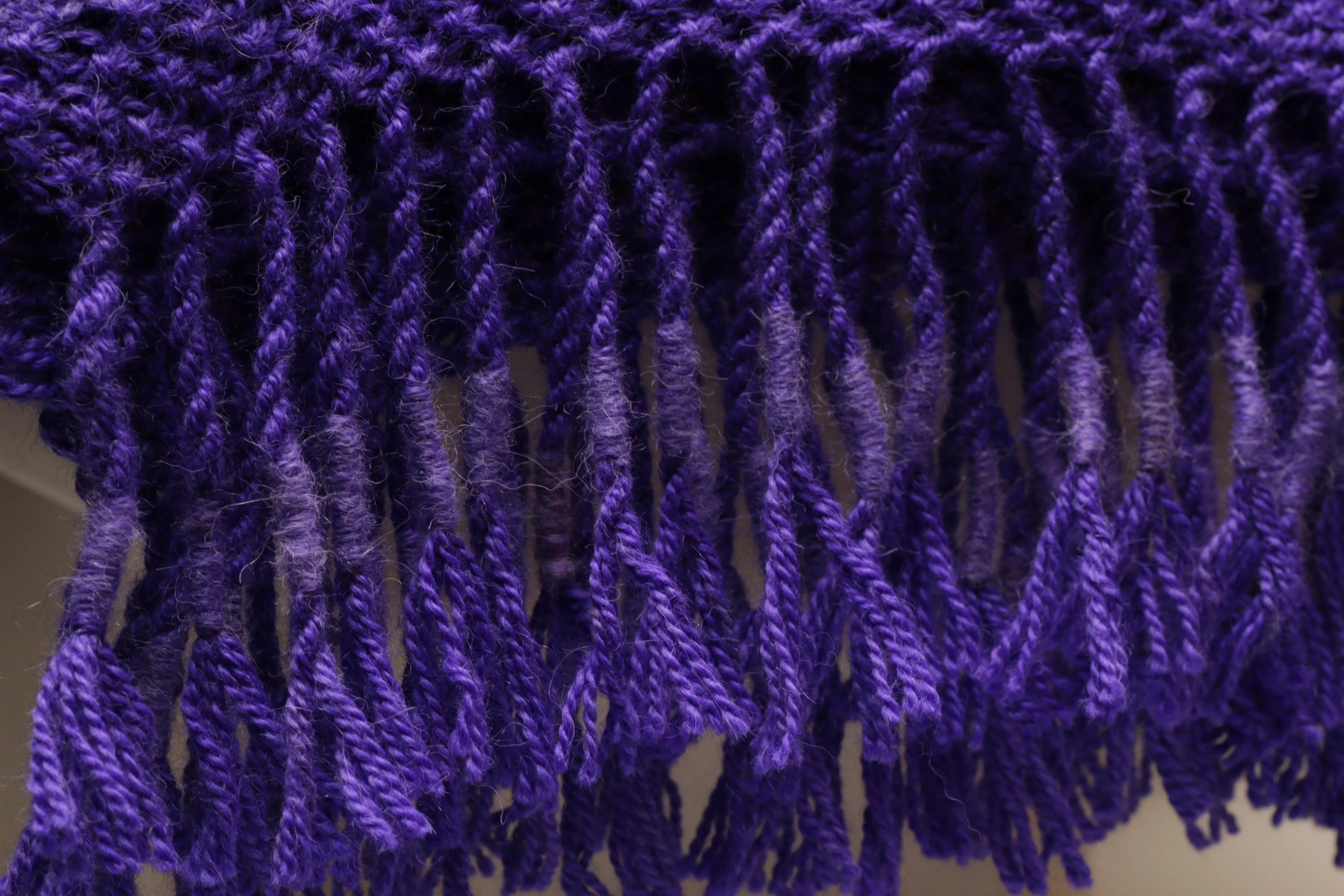 Alpaca Shawl - Purple & Light Purple