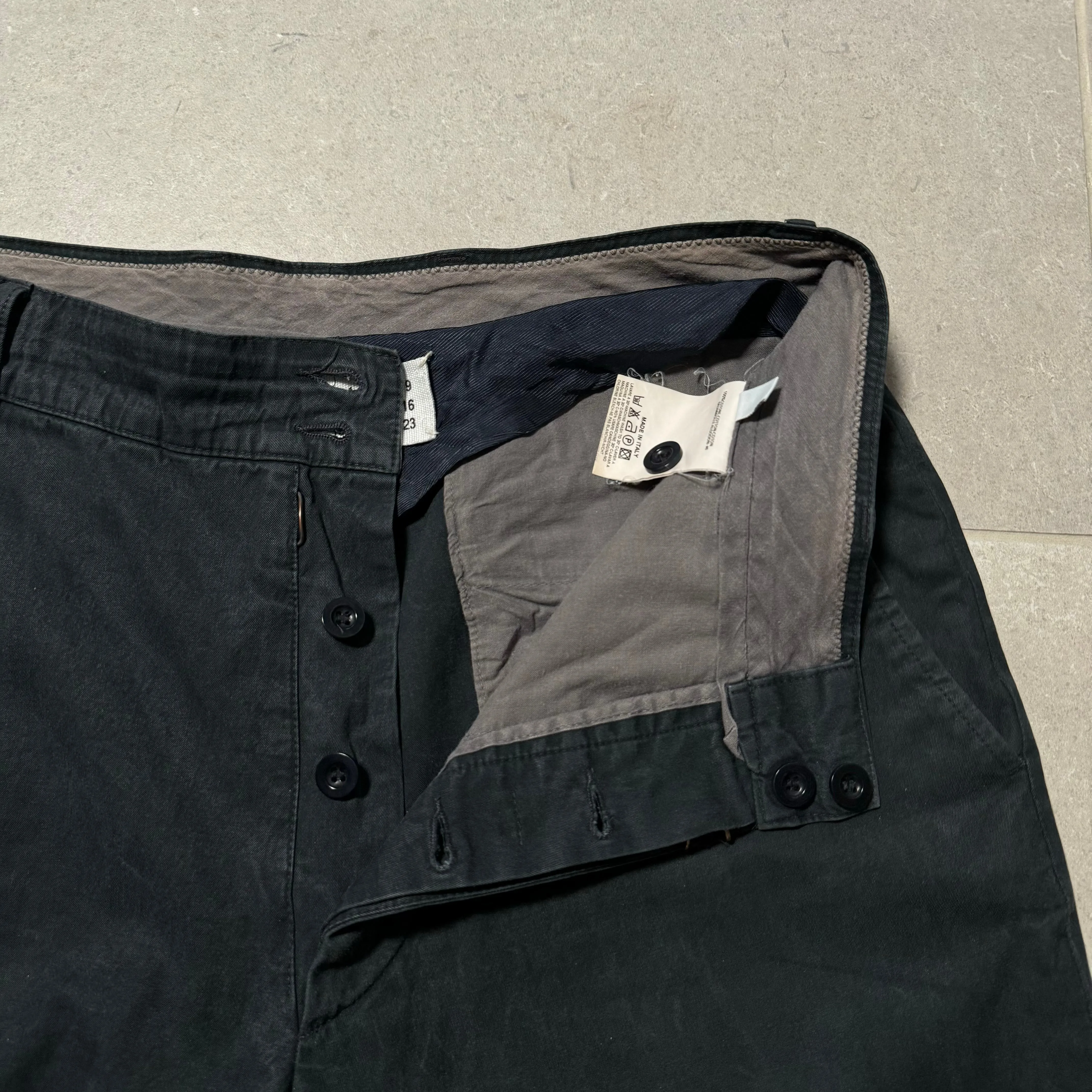 AW2001 Martin Margiela Wide Fit Cotton Canvas Pants