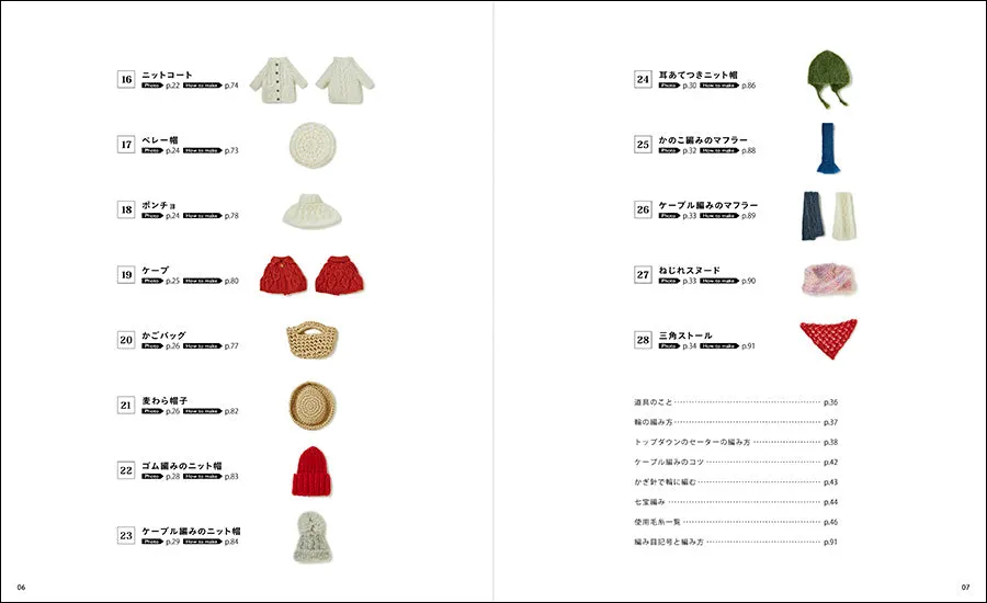 Creating in Nendoroid Doll Size Clothing SEIBUNDO SHINKOSHA Patterns 3 (Knitted Clothes)