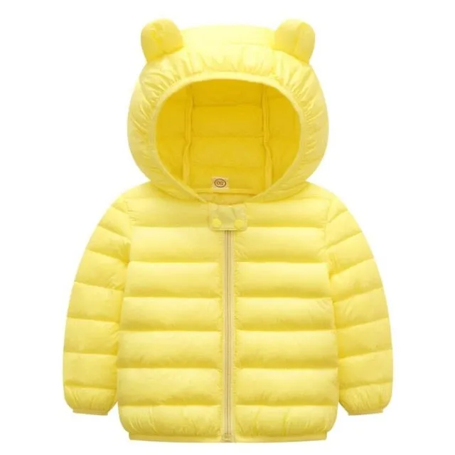 Cute 1- 5y baby girls jacket kids boys Light down coats with ear hoodie spring girl clothes infant clothing children's jackets