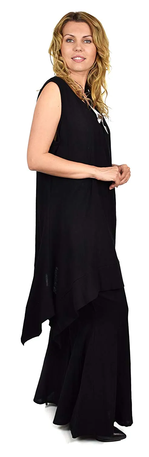 Dare2bStylish Women 2 Piece Summer Top & Flared Pants Set Outfit in Plus Sizes
