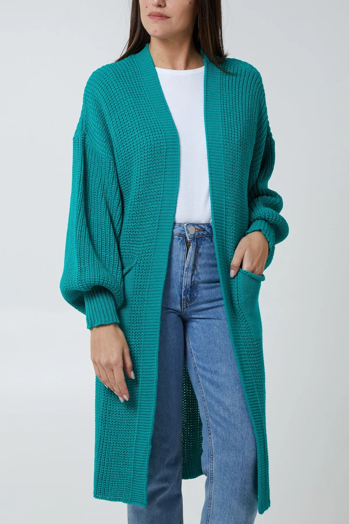 Edge To Edge Knitted Long Cardigan