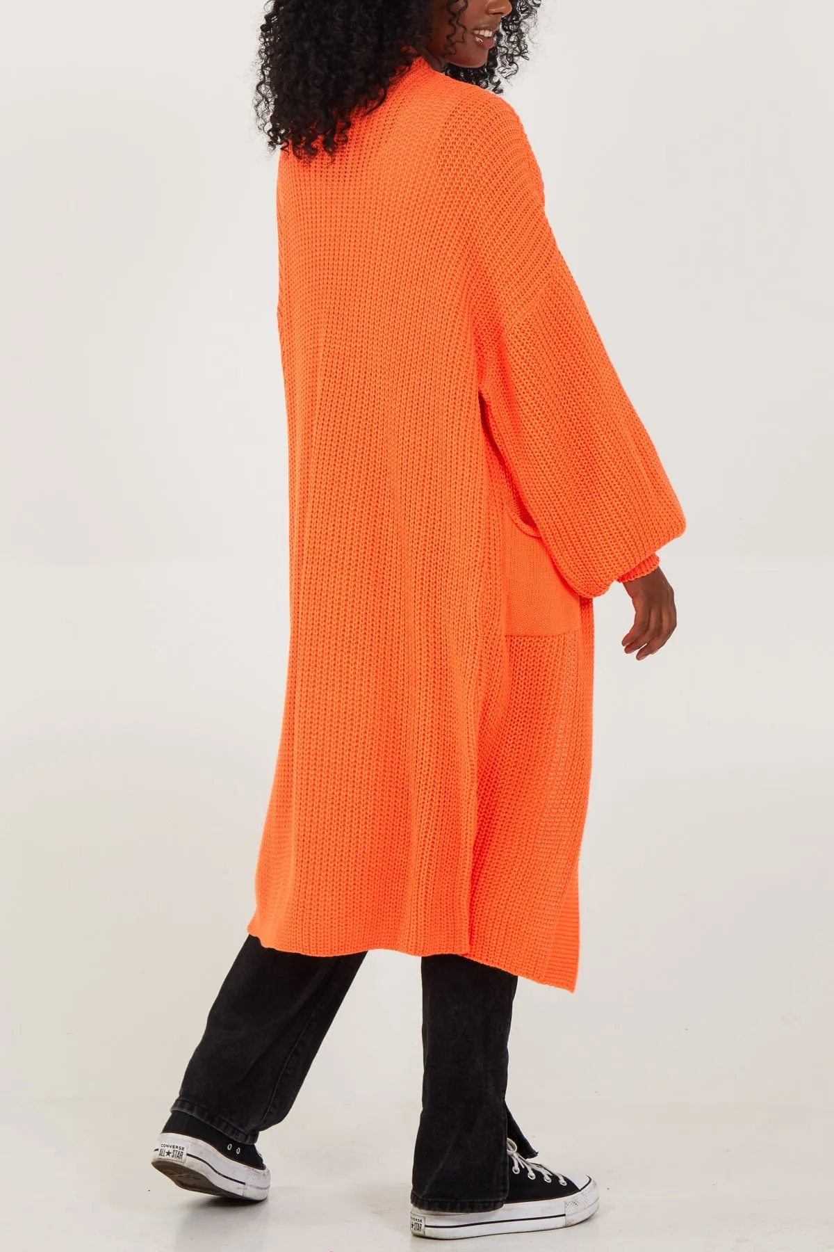 Edge To Edge Knitted Long Cardigan