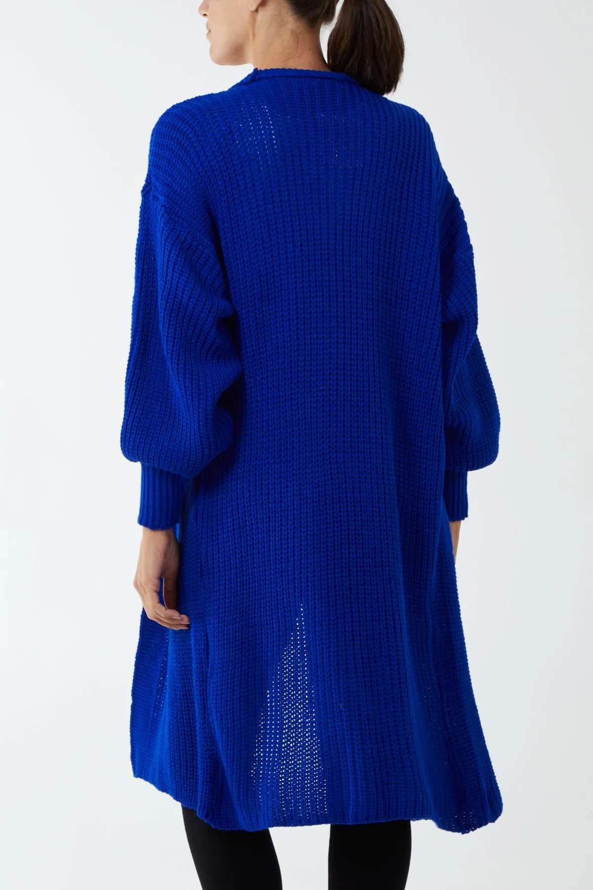 Edge To Edge Knitted Long Cardigan