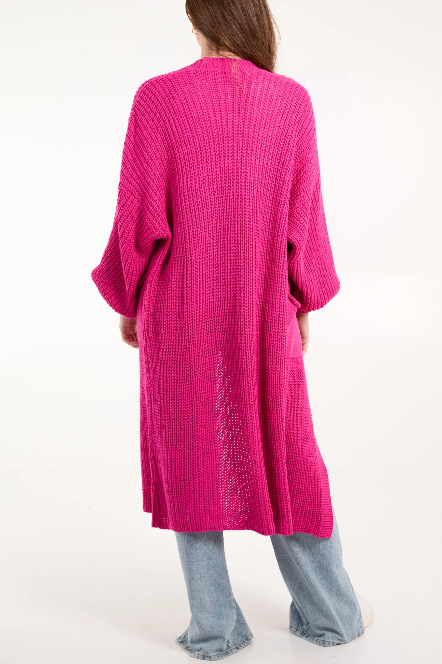 Edge To Edge Knitted Long Cardigan