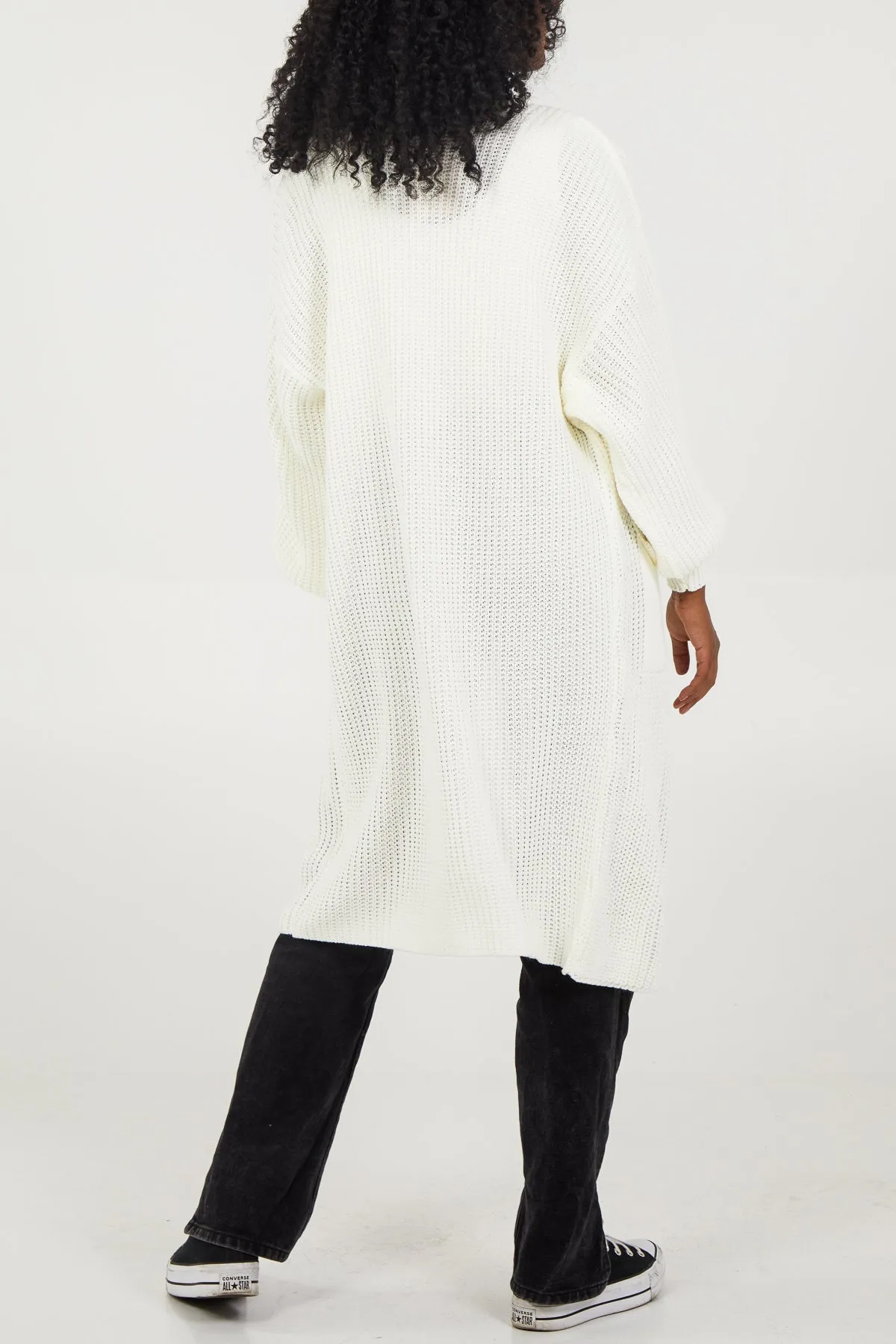 Edge To Edge Knitted Long Cardigan