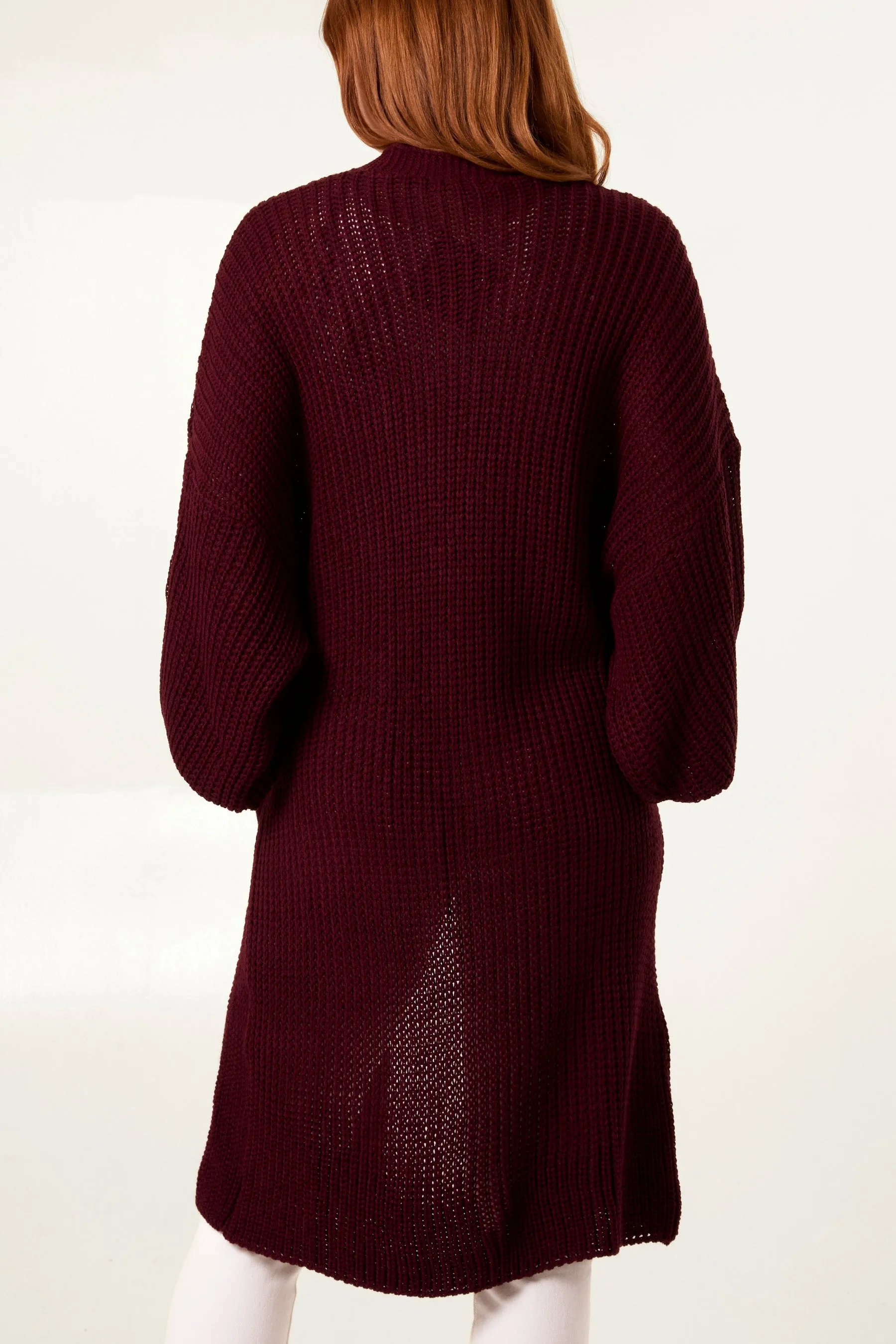 Edge To Edge Knitted Long Cardigan