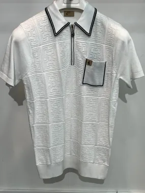 GABICCI MARR KNITTED POLO V54GM06-WHITE
