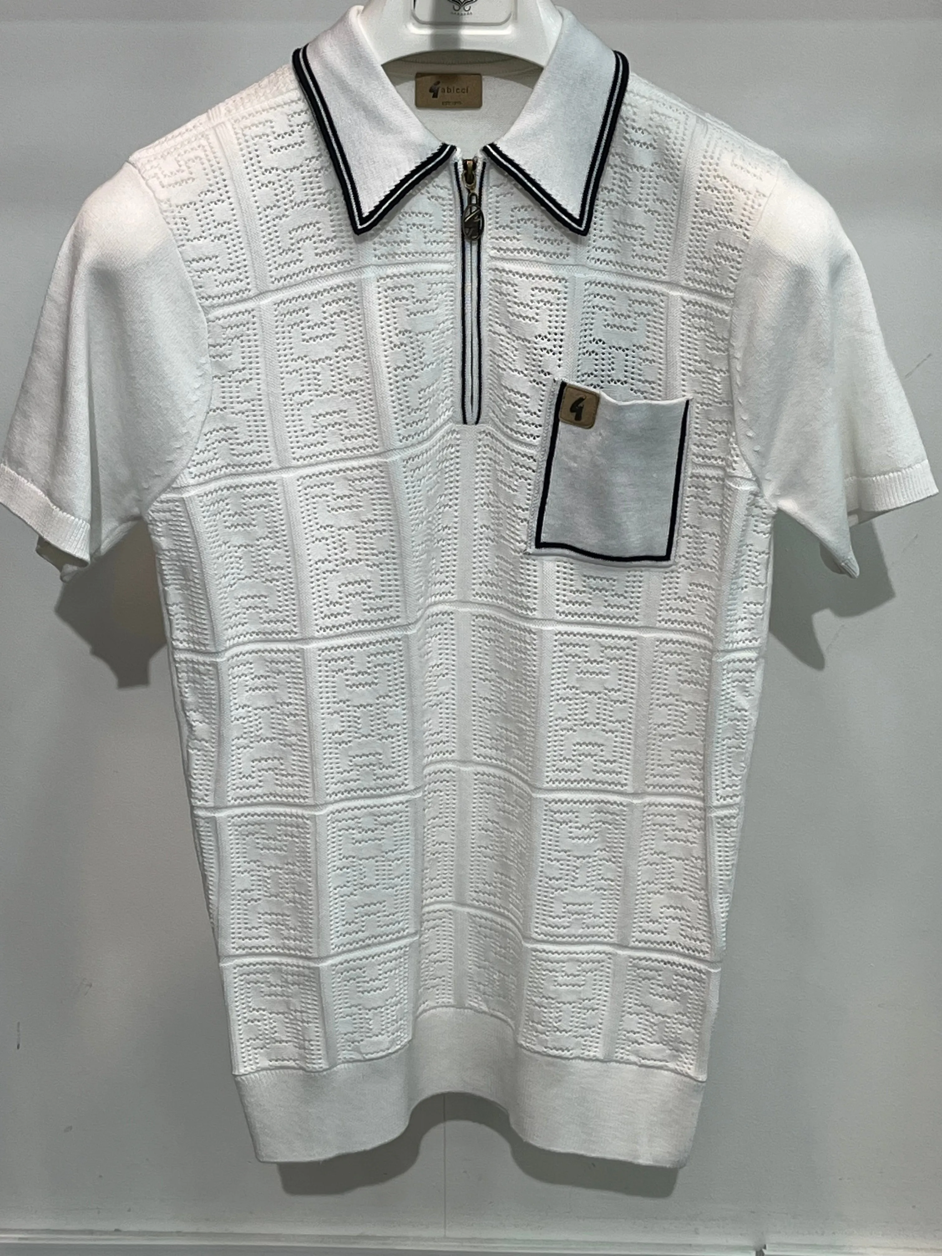 GABICCI MARR KNITTED POLO V54GM06-WHITE
