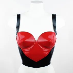 Heartbreaker Heart Shaped Latex Cone Bra
