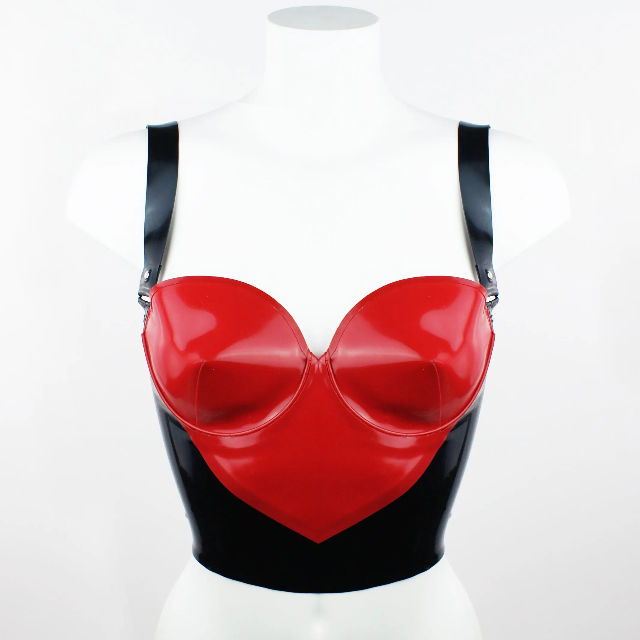 Heartbreaker Heart Shaped Latex Cone Bra