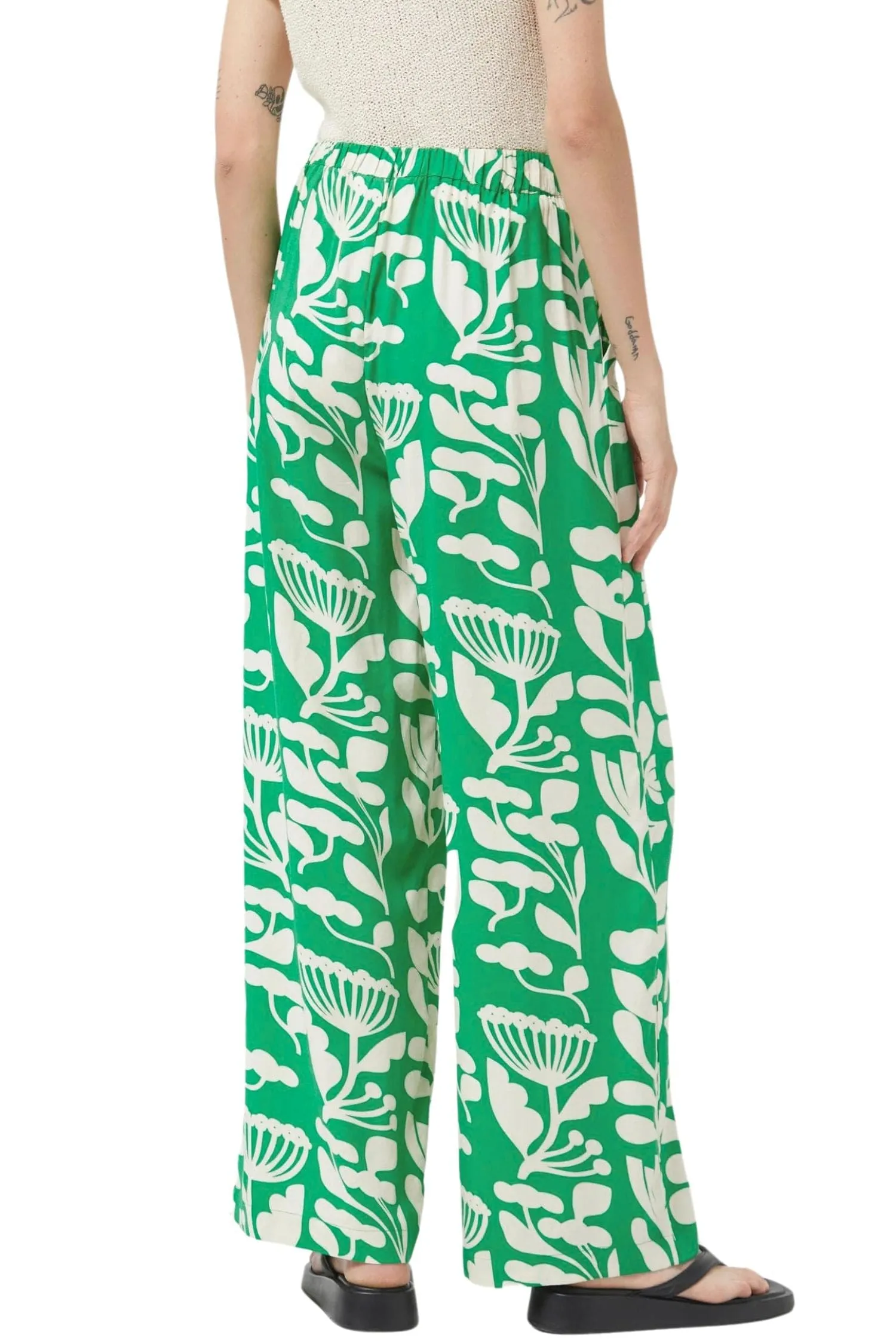 Hydrangea Floral Straight Pants