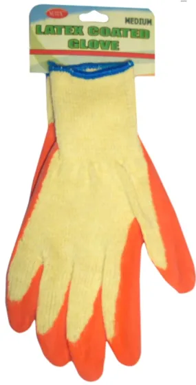 Knitted Glove With Latex Surface Coating