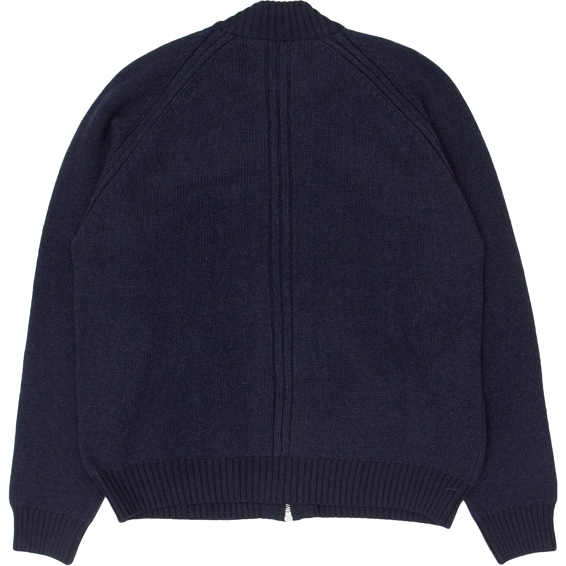 Knitted Zip Thru Bomber - Navy