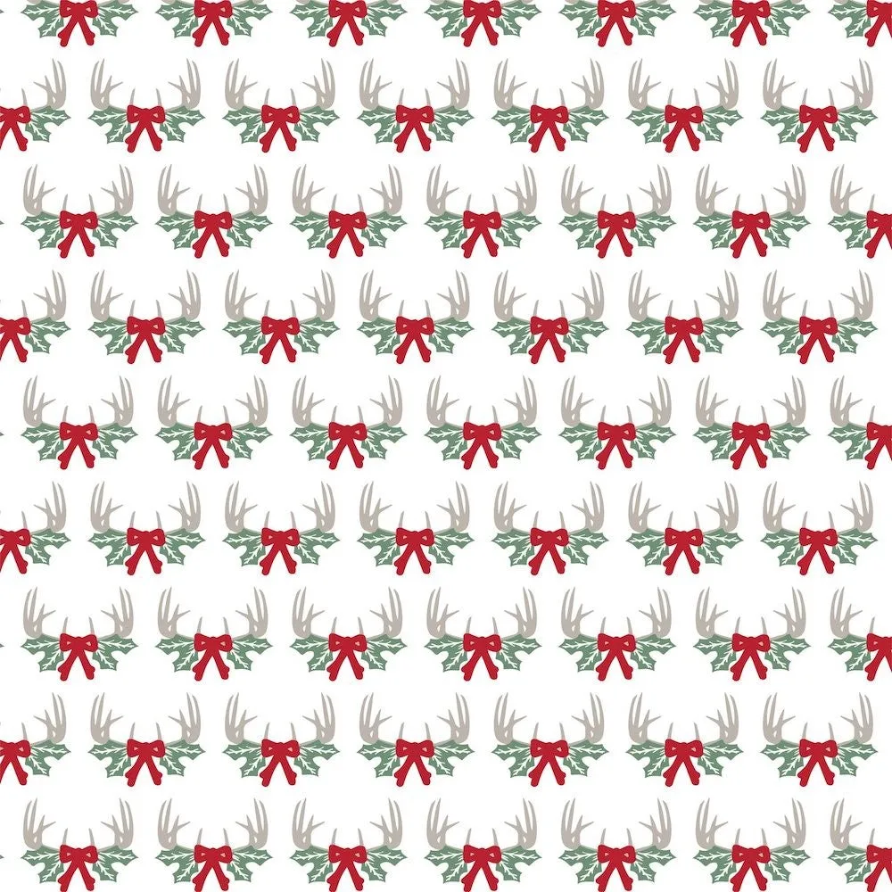 Lila & Hayes Girls Alden Pajamas Set - Antler Bows
