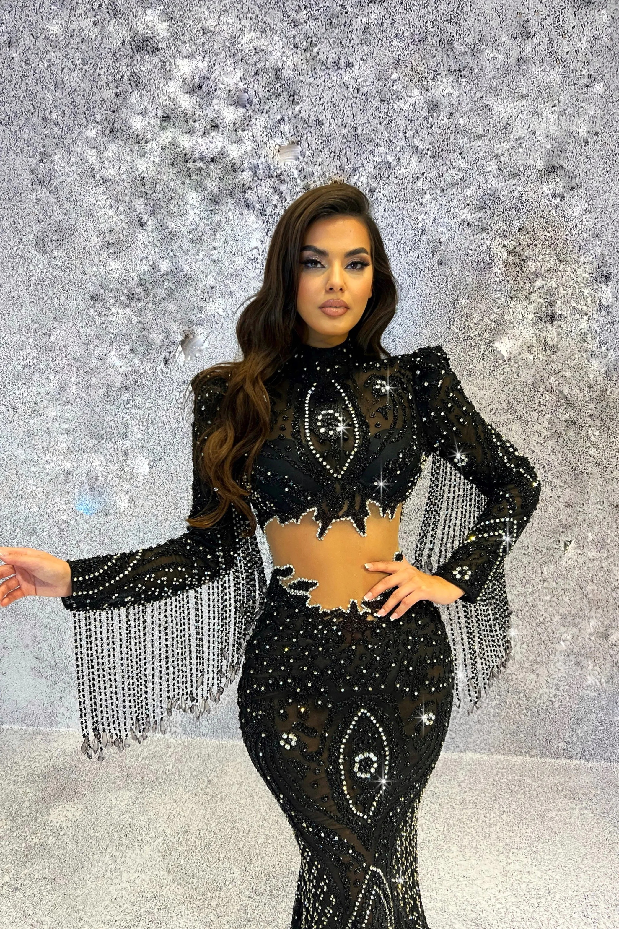 Luxury Black Mermaid Evening Dress