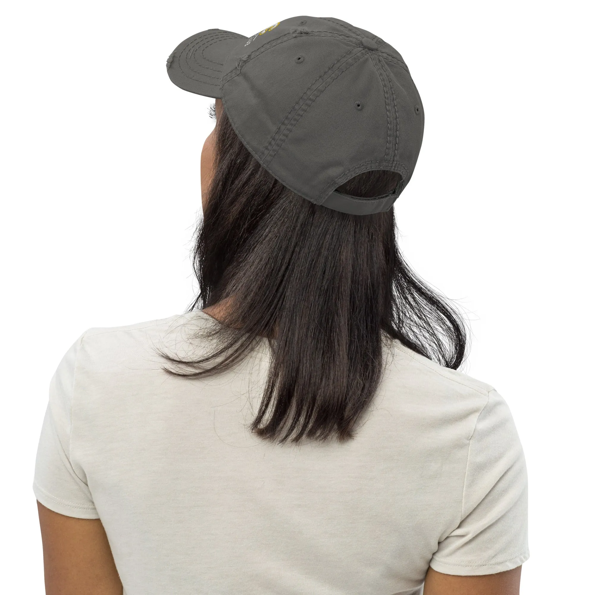 NSSC Volleyball Club Embroidered Distressed Dad Hat in Black or Gray