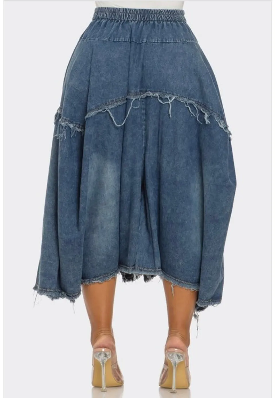 Rebel denim bubble goucho
