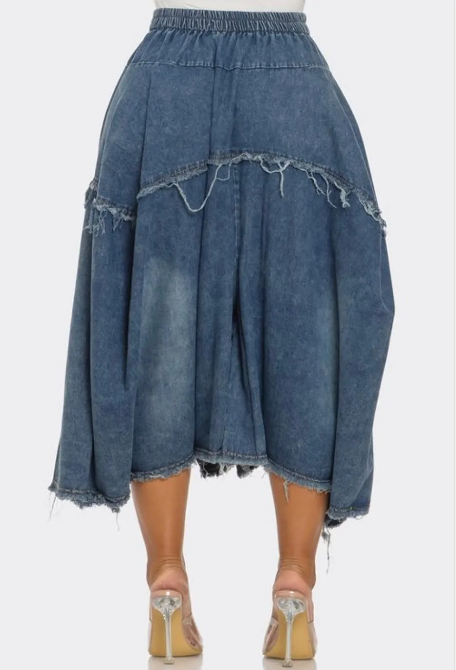 Rebel denim bubble goucho