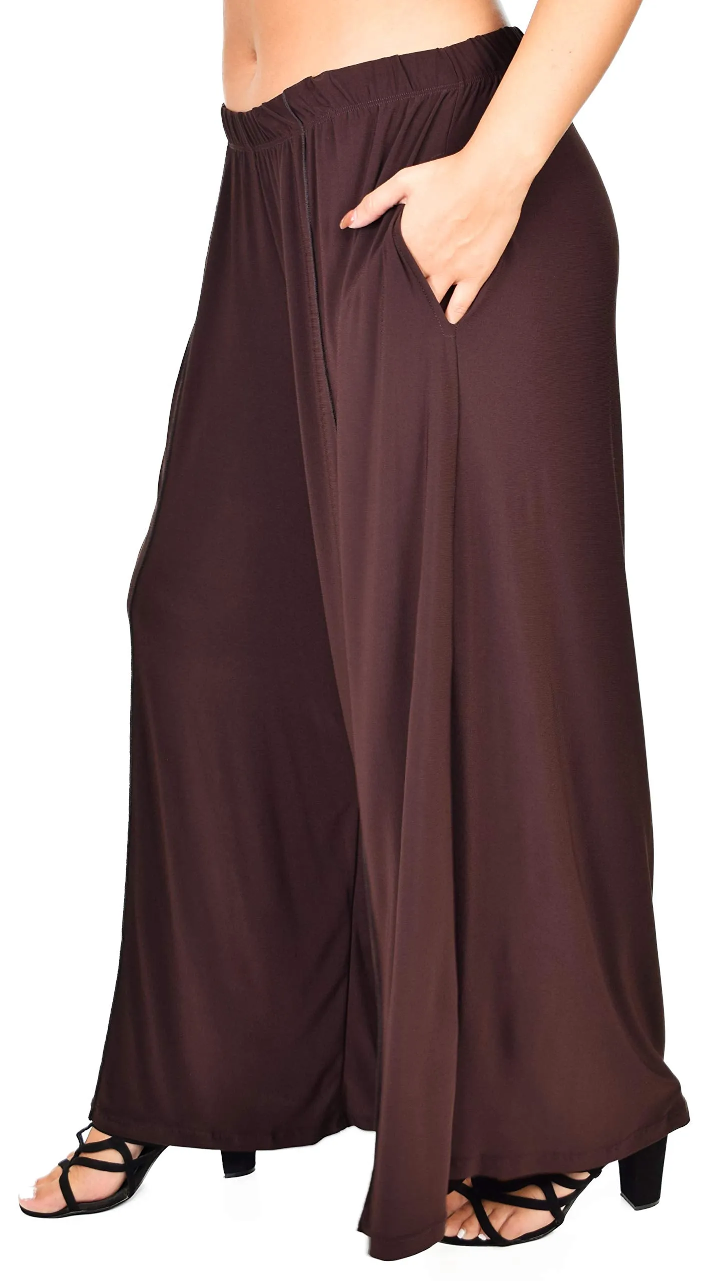 Relaxed fit, Pants, Wrinkleproof Pants, Plus Size Pants, Loose Fitting Boho Palazzo Pants with side pockets