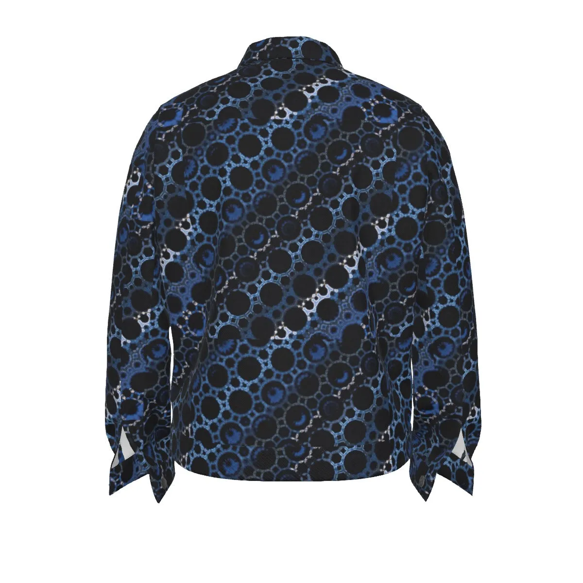 Unisex Jacket Black and Blue Graphic